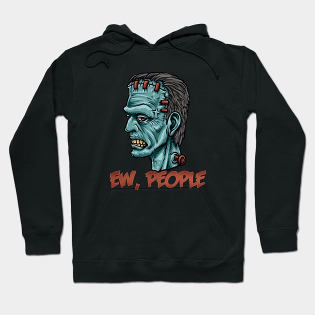 Ew People Monster Face Hoodie by AngelFlame